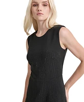 Dkny Women's Fit & Flare Rhinestone-Embellished Dress