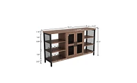 Slickblue Industrial Wine Bar Cabinet, Liquor Storage Credenza