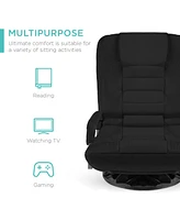 Best Choice Products 360-Degree Swivel Gaming Floor Chair w/ Armrest Handles, Foldable Adjustable Back