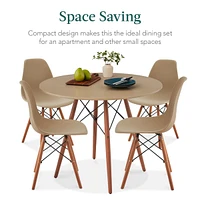 Best Choice Products 5-Piece Compact Mid-Century Modern Dining Set w/ 4 Chairs