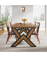 Tribesigns 63" Farmhouse Dining Table for 4