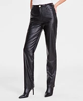 I.n.c. International Concepts Women's Faux-Leather Straight Pants, Created for Macy's