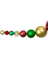 Northlight 6' Shiny and Matte Shatterproof Ball Christmas Swag