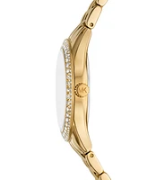 Michael Kors Women's Harlowe Three-Hand Gold-Tone Stainless Steel Watch 33mm