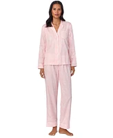 Lauren Ralph Lauren Women's Notched-Collar Pajama Set