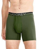 Jockey Men's Infinite Cool 3-Pk. Stretch Moisture-Wicking Solid Boxer Briefs
