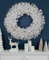 Northlight Pre-Lit Alaskan Pine Artificial Christmas Wreath 36 - Inch Warm White Led Lights