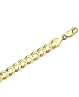 26" Open Curb Link Chain Necklace (8mm) in Solid 10k Gold