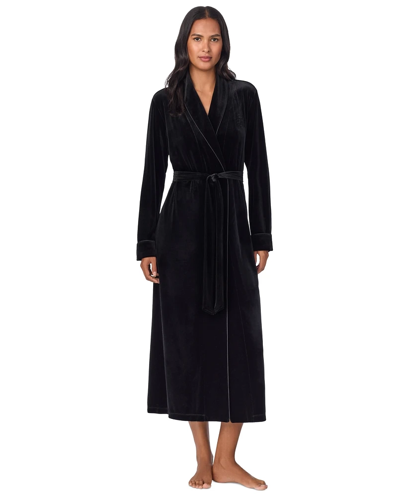 Lauren Ralph Women's Velvet Shawl-Collar Robe