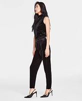 I.n.c. International Concepts Women's Velvet High-Rise Pants, Regular & Petite, Created for Macy's