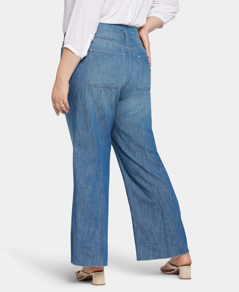 Nydj Plus Size High Rise Teresa Wide Leg Jeans