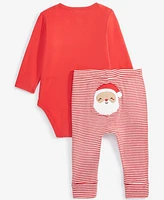 Carter's Baby My First Christmas Cotton Bodysuit & Striped Pants, 2 Piece Set