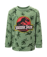 Jurassic World Boys Jurassic Park T-Rex Fleece Pullover Sweatshirt and Pants Set to