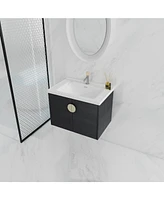 Slickblue Bathroom Vanity with Sink and Closed Doors for Sleek and Organized Storage