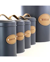 MegaChef Kitchen Food Storage and Organization 5 Piece Canister Set in