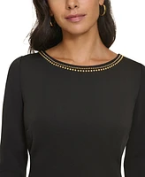 Calvin Klein Women's Embellished Cowl-Back Dress