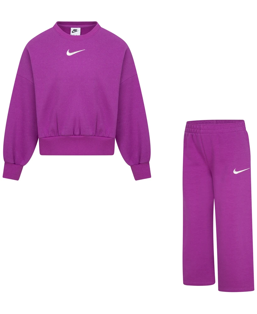 Nike Toddler & Little Girls Shine Crewneck Top Pants, 2 Piece Set