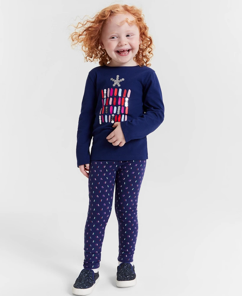 Epic Threads Toddler Girls Long-Sleeve Present Graphic T-Shirt, Created for Macy's