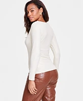 I.n.c. International Concepts Women's Long-Sleeve Cut-Out Top, Created for Macy's