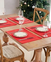 Izod Chadwick Red Green Table Linen Christmas Collection