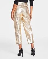 I.n.c. International Concepts Women's Metallic Straight-Leg Pants, Created for Macy's