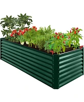 Best Choice Products 8x4x2ft Outdoor Metal Raised Garden Bed, Planter Box for Vegetables, Flowers, Herbs