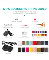 Best Choice Products 6V Portable Sewing Machine, 42-Piece Beginners Kit w/ 12 Stitch Patterns