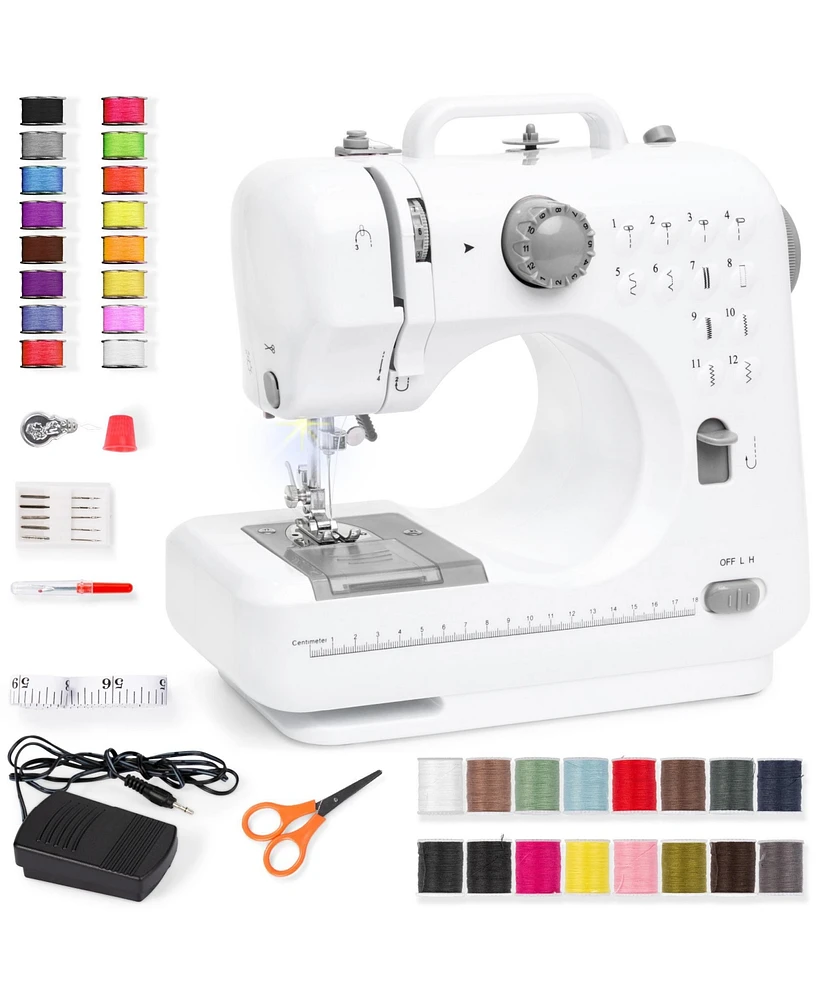 Best Choice Products 6V Portable Sewing Machine, 42-Piece Beginners Kit w/ 12 Stitch Patterns