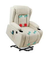 Best Choice Products Electric Power Lift Recliner Massage Chair Furniture w/ Usb Port, Heat, Cupholders