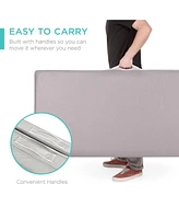 Best Choice Products 4in Thick Folding Portable Gray Mattress Topper w/ Carry Case