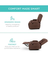 Best Choice Products Electric Power Lift Linen Recliner Massage Chair Furniture w/ Usb Port, Heat, Cupholders