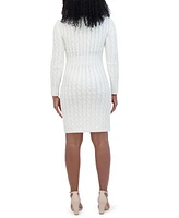 Jessica Howard Women's Long-Sleeve Sweater Dress