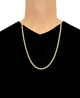 30" Two-Tone Open Curb Link Chain Necklace (3-5/8mm) in Solid 14k Gold & White Gold - Two