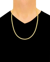 26" Two-Tone Open Curb Link Chain Necklace (3-5/8mm) in Solid 14k Gold & White Gold - Two