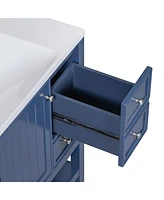 Slickblue Bathroom Vanity with Sink Combo, One Cabinet & Three Drawers for Storage