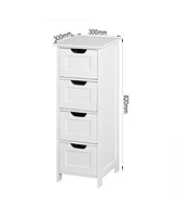 Slickblue Bathroom Storage Cabinet with Shelves and Doors for Efficient Organization and Space Saving