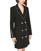 Karl Lagerfeld Paris Women's Rhinestone-Trim Tuxedo Dress