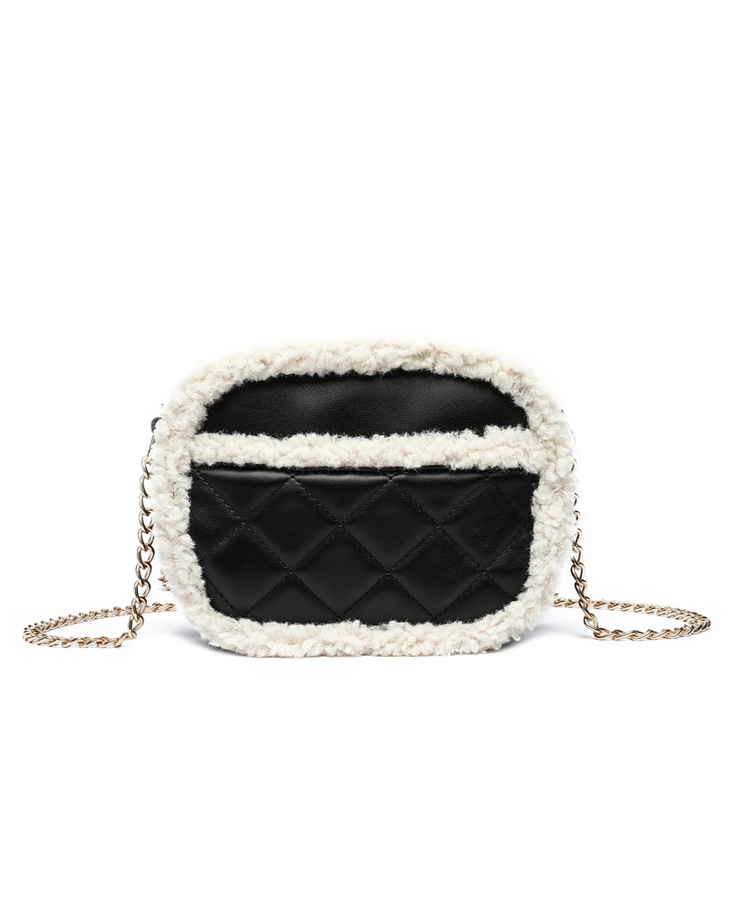 Like Dreams Holly Sherpa Leather Crossbody Bag