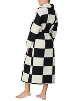 Sanctuary Women's Belted Checkered Fleece Robe