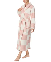 Sanctuary Women's Belted Checkered Fleece Robe