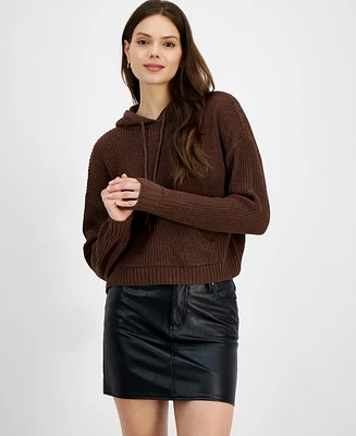 Hippie Rose Juniors' Knit Hoodie