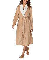 Cuddl Duds Women's Shawl-Collar Long Wrap Robe