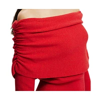 Cotton On Women's Everfine Rib Ruched Off Shoulder