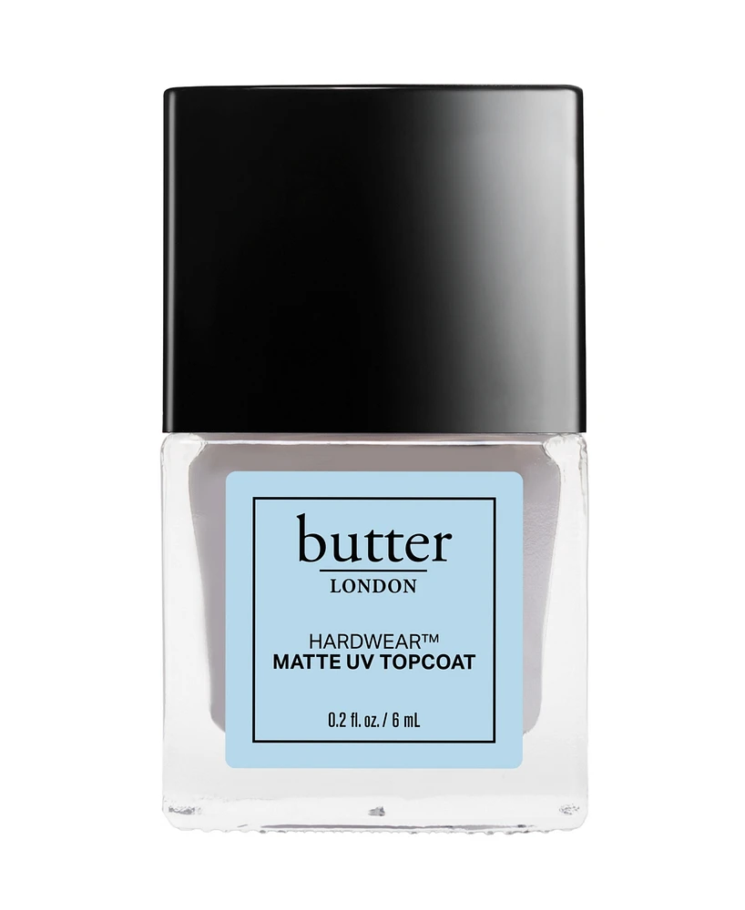 butter London Fashion Size Hardwear Matte Uv Topcoat, 0.2 oz.