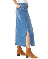 Gloria Vanderbilt Women's Side-Slit Denim Maxi Skirt