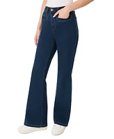 Jones New York Petite Lexington Mis-Rise Flared-Leg Jeans