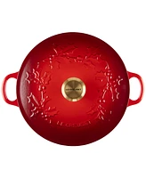 Le Creuset Holly Collection Enameled Cast Iron 4.5 Qt. Traditional Chef's Oven with Lid