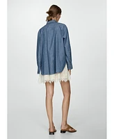 Mango Women's Pocket Denim Shirt