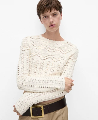 Mango Women's Open Work-Detail Sweater