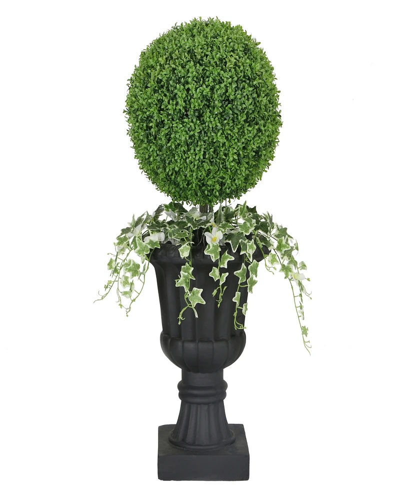 Puleo 41" Topiary Boxwood Artificial Tree